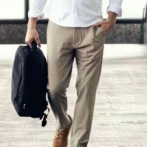 Ministry of Supply | Men's Velocity Pull-On Pants Tan Travel Chino XL Business